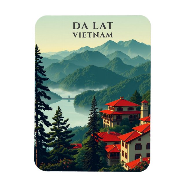 Ímã Da Lat Vietnam - Viagem cênico (Vertical)