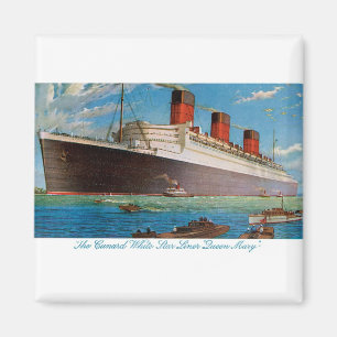 Imã Da linha branca da estrela de Cunard Queen Mary