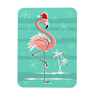 Ímã da listra do flamingo do Natal flexível