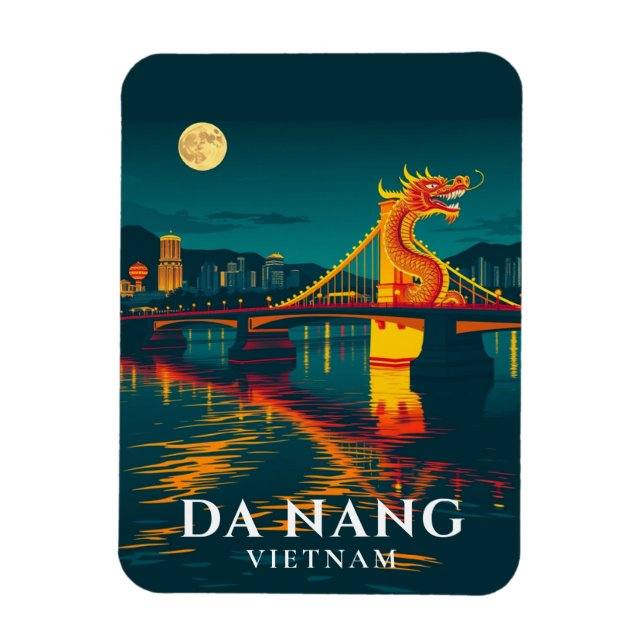 Ímã Da Nang Dragon Bridge Vietnam Viagem (Vertical)