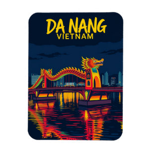 Ímã Da Nang Vietnam Dragon Bridge Viagem