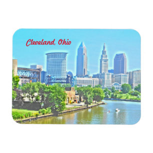 Ímã da opinião de Cleveland o Rio Ohio (efeito 