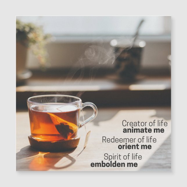 Ímã da oração para a primeira chávena de café (Frente)