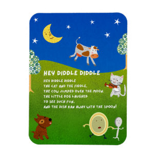 Ímã da Rima Infantil Hey Diddle Diddle