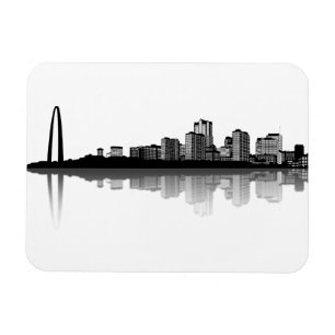 Ímã da skyline de St Louis (b/w)