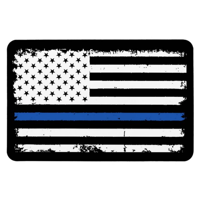 Ímã da Thin Blue Line para Carros e Caminhões (Horizontal)