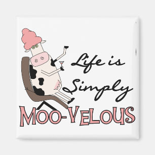 Imã Da vaca camiseta MOO-velous e presentes