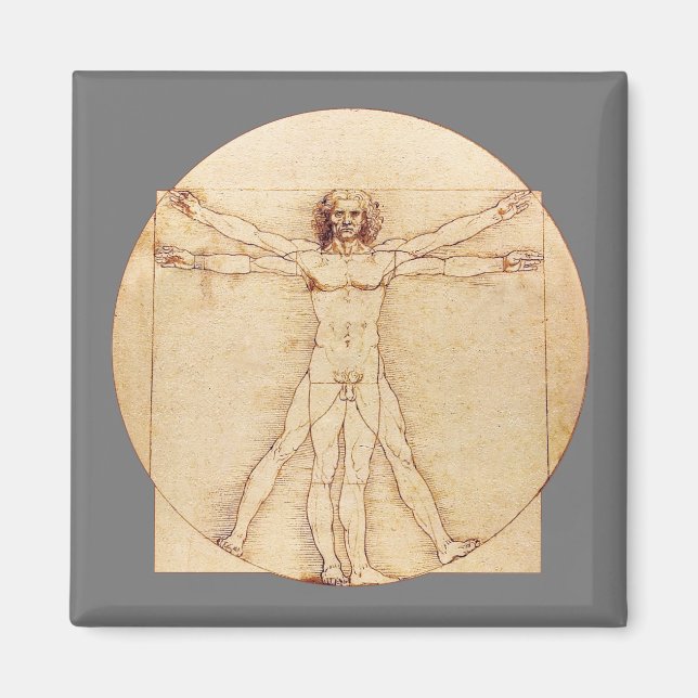 Imã Da Vinci Vitruvian Man (Frente)