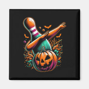 Imã Dabbing Boliche Pumpkin Spooky Halloween Bowli