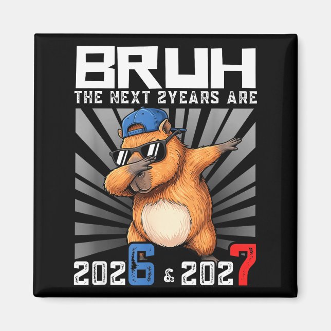Imã Dabbing Capybara 67 Nye 2026 Boys Kids New Year Ev (Frente)