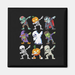Imã Dabbing Halloween Boys Skeleton Zombie Scary Pumpk