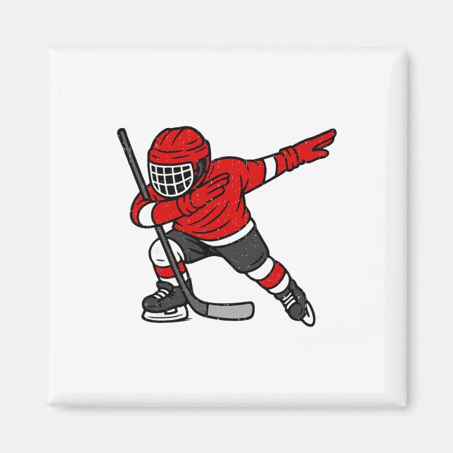 Imã Dabbing Ice Hockey Player Sports Athlete Dab Dance (Frente)