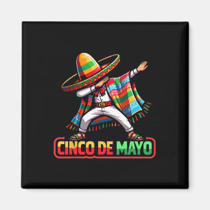 Imã Dabbing Mexicano Poncho Cinco De Mayo Fiesta 1