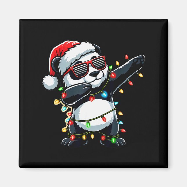 Imã Dabbing Panda Xmas For Kids Boys Girl Panda Lover  (Frente)