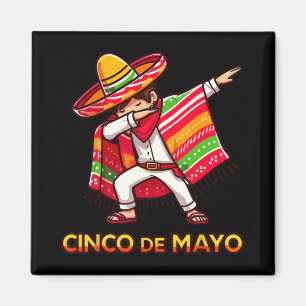 Imã Dabbing Poncho Mexicano Cinco De Mayo Festa 3