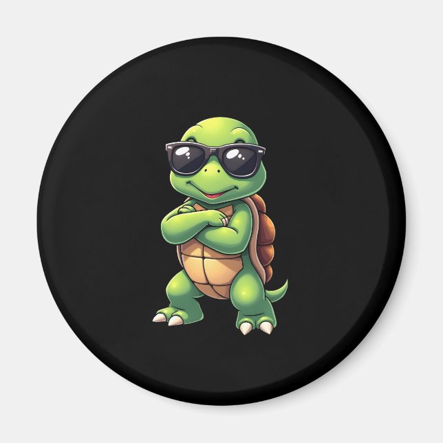 Imã Dabbing Sea Turtle Animal Lover Save The Turtles ( (Frente)