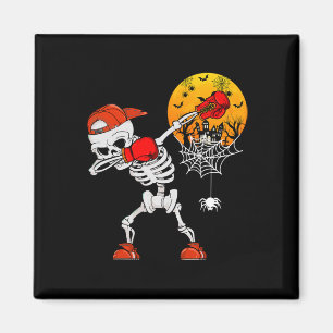 Imã Dabbing Skeleton Reproduzindo Jogador de Halloween