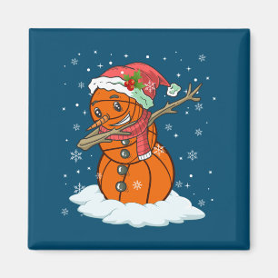 Imã Dabbing Snowman Basball Ball Tee Christmas Sant