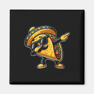 Imã Dabbing Taco Cinco De Mayo Funny Pais Mexicanos D