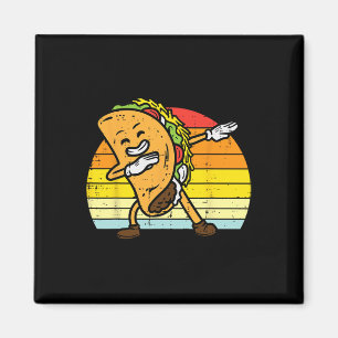 Imã Dabbing Taco Dab Retro Cinco De Mayo Homens Menino
