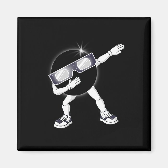 Imã Dabbing Total Solar Eclipse 2024 Fun Dab Boys Girl (Frente)
