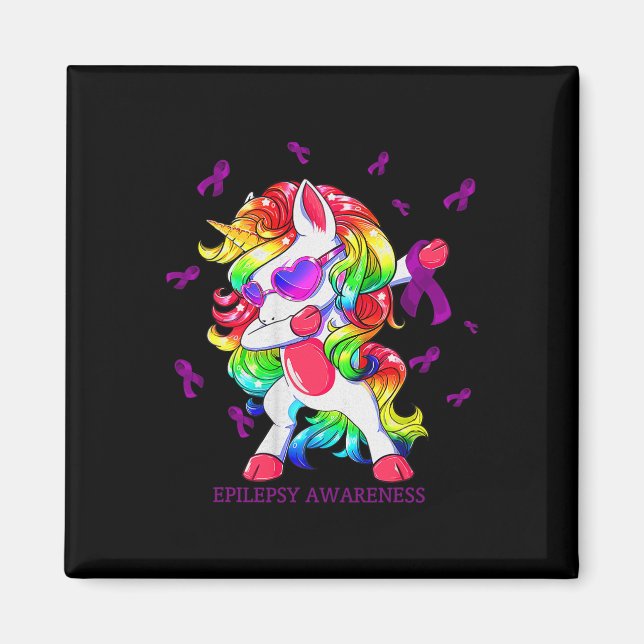 Imã Dabbing Unicorn Epilepsy Awarness Gifs (Frente)