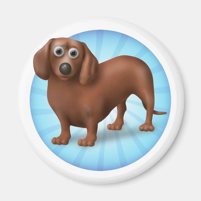 Imã Dachshund Cartoon (Frente)