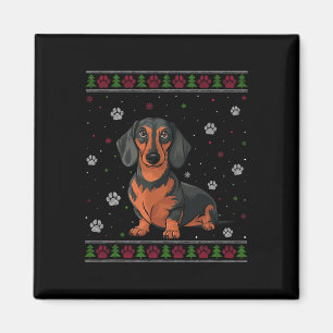 Imã Dachshund Christmas Sweet Xmas Pet Animal Dog Lo