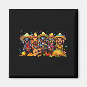 Imã Dachshund cinco de mayo cachorro salsicha