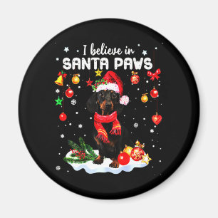 Imã Dachshund Cute Christmas