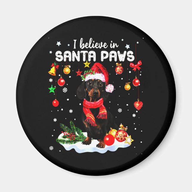 Imã Dachshund Cute Christmas (Frente)