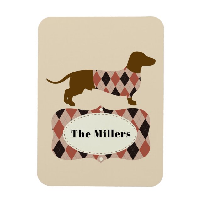 Ímã Dachshund de Argyll (Vertical)