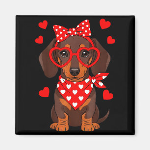 Imã Dachshund Dia dos Namorados Cãozinho Amante Wiener