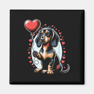 Imã Dachshund Dia dos Namorados Dono de Cachorro