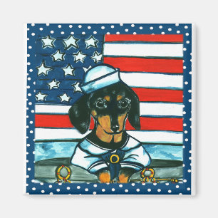 Imã Dachshund do Dia 4 de Julho