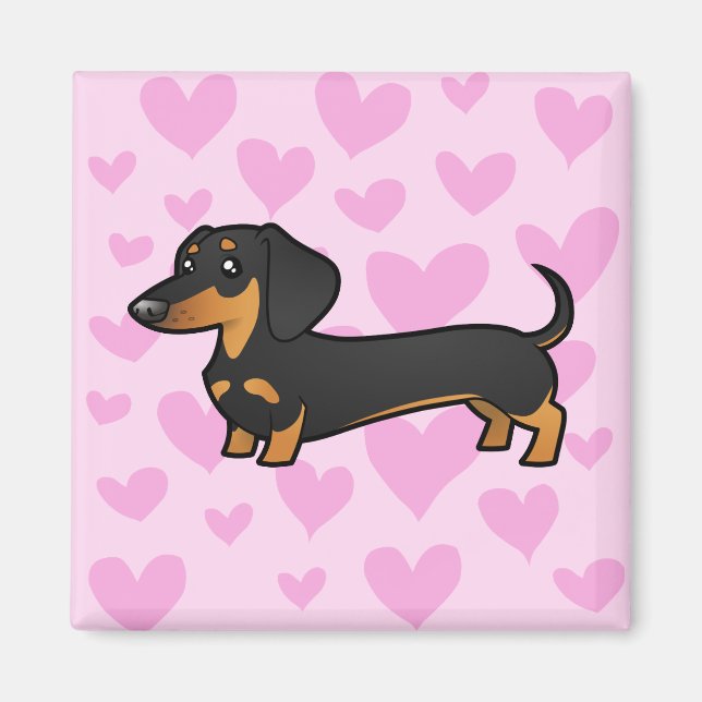 Imã Dachshund Love (casaco suave) (Frente)