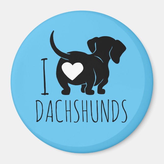 Imã Dachshund Love Magnet (Frente)