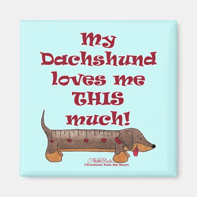 Imã Dachshund Love Meter (Frente)