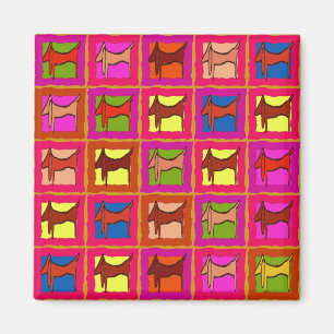 Imã Dachshund Quilt Cães Com Til