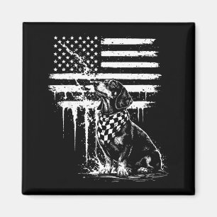 Imã Dachshund salsicha bandeira americana 4 de julho d