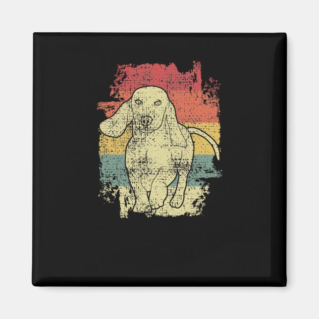 Imã Dachshund Vintage (Frente)