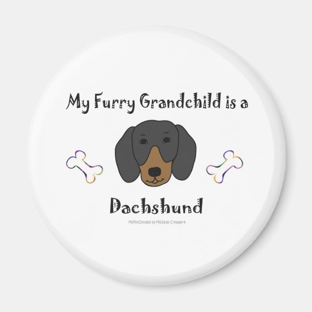 Imã DachshundBlackTan (Frente)