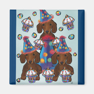 Imã Dachshunds Vermelhos