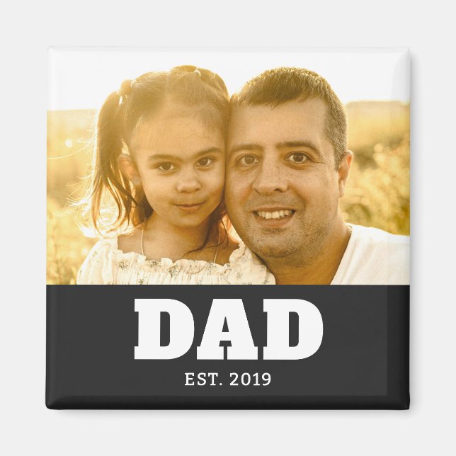 Imã Dad Established Photo Father's Day (Frente)