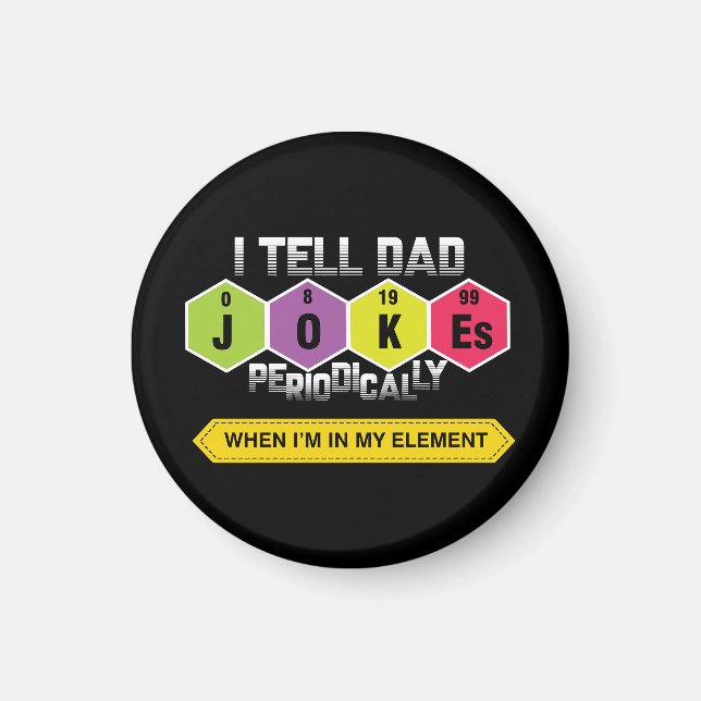 Imã Dad Jokes | Periodic Table | Science | Teacher (Frente)