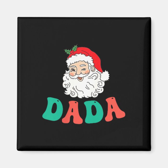 Imã Dada Of 1st Birthday Pajamas Christmas Santa Match (Frente)