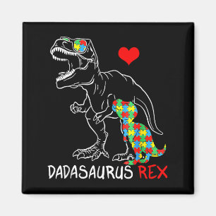 Imã Dadasaurus Rex Consciência do Autismo Orgulhoso Pa