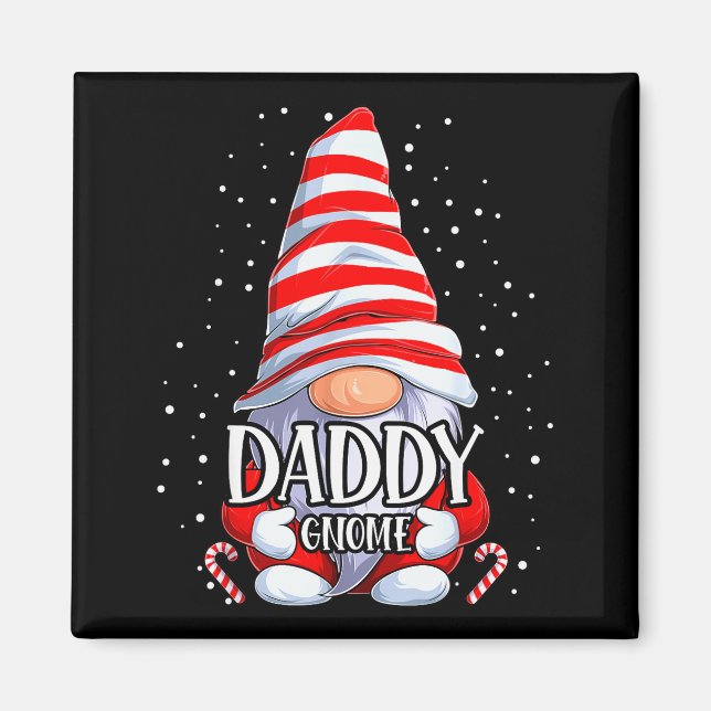 Imã Daddy Gnome Christmas Pajamas Matching Family Grou (Frente)