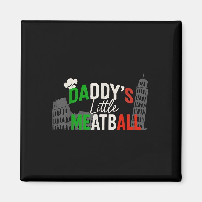 Imã Daddys Little Meatball Mamãe&#39;s Little Meatball (Frente)