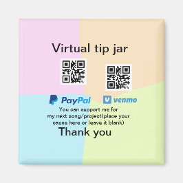 Imã Dádiva virtual jar q r código doação de moeda PayP